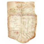 A BANNER-SHAPED GENEALOGY ON VELLUM, NORTH AFRICA, 16TH-17TH CENTURY