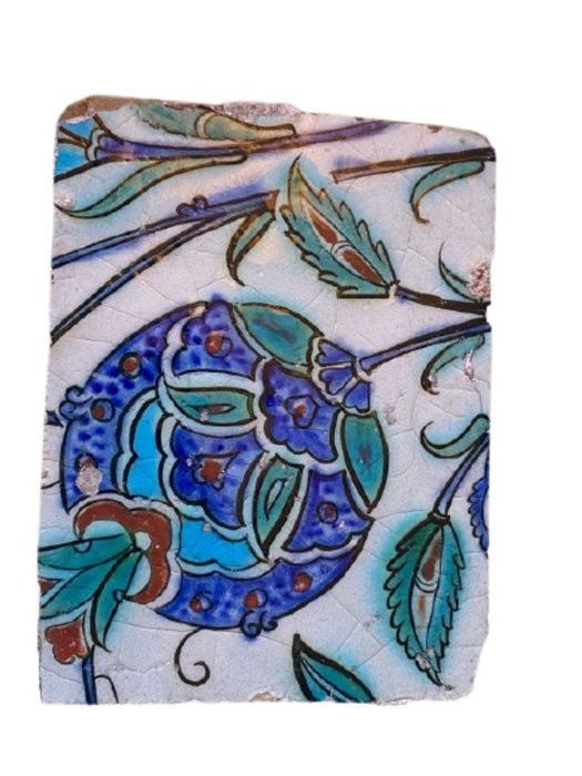 Early 17th Century Turkish Ottoman Iznik Tile