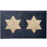 TWO UNGLAZED POTTERY STAR TILES, GHAZNAVID PERIOD, 12TH-13TH CENTURY