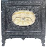 19th Century Ivorine Miniature In Indian Wooden Frames Depicting The Kaaba