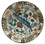 Turkish Ottoman Iznik 1620 Platter