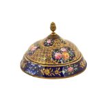 A SULEYMANIYE POLYCHROME-ENAMELLED AND GILT DISH COVER