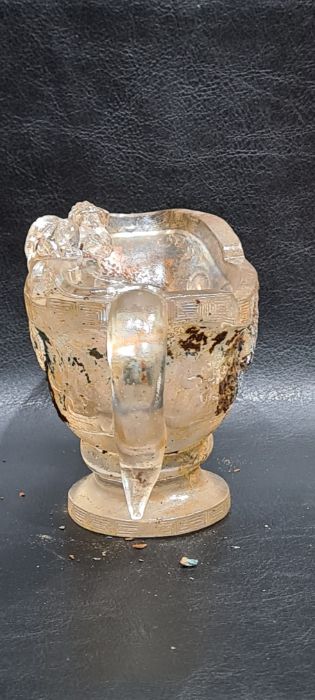 Rare Chinese Rock Crystal/Glass Libation Cup - Image 3 of 9