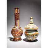 A Bohemian glass vase and cover for the Ottoman market 19th/20th century