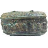 Ghaznavid Bronze Islamic 12th Century Box With Lion & Calligraphic Inscriptions