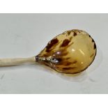 18TH CENTURY OTTOMAN TURKISH SHERBET SPOON tortoiseshell, ivory, bone and amber