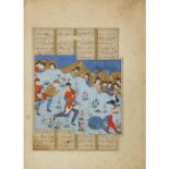 A FRAMED MINIATURE FROM A LARGE SHAHNAME