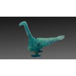 bronze horse attachment in a form of a bird luristan period