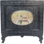 19th Century Ivorine Miniature In Indian Wooden Frames Depicting Medina