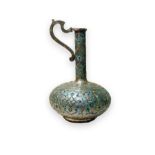 Persian Silver Unusual Enamelled Jug