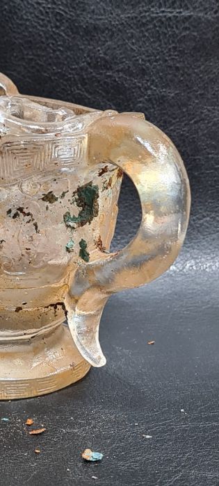 Rare Chinese Rock Crystal/Glass Libation Cup - Image 5 of 9