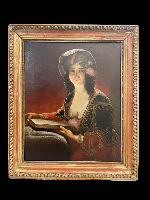 AFTER FRIEDRICH VON AMERLING (GERMAN, 1803-1887): A 19TH CENTURY OIL ON CANVAS OF AN OTTOMAN LADY - Image 6 of 6