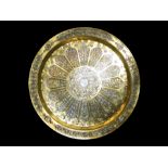 DAMASCENE SILVER INLAY CAIROWARE PLATE 19TH CENTURY