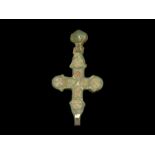 CELTIC BRONZE ENAMEL CROSS