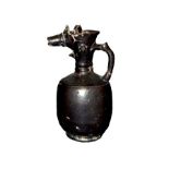 12th Century Islamic Black Ceramic Ewer