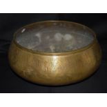 IMPRESSIVE LARGE MAMLUK SILVER INLAID BRASS BOWL EARLY 14TH CENTURY