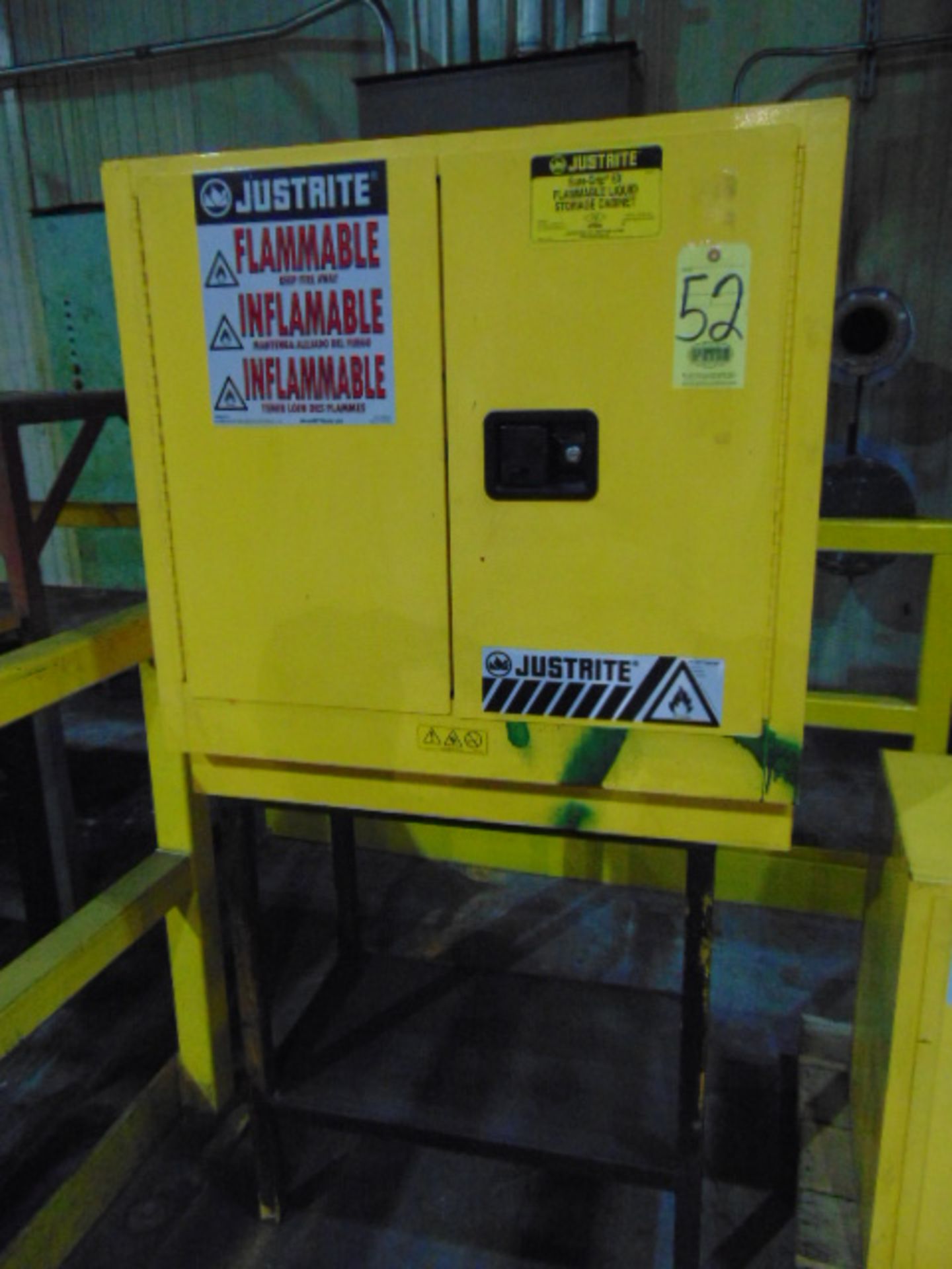 FLAMMABLE STORAGE CABINET, JUSTRITE, 22 gal. cap.