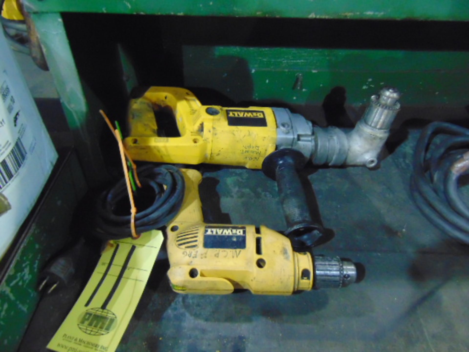 LOT OF ELECTRIC DRILLS, DEWALT (2), assorted