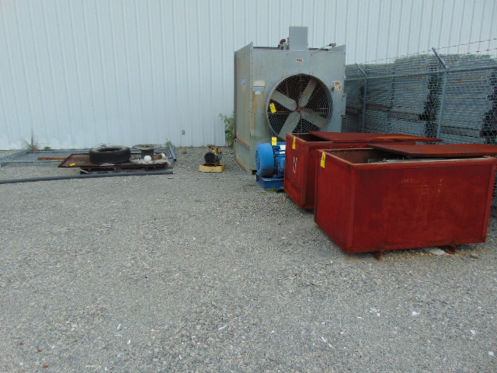 LOT CONSISTING OF: cooling tower, electric pumps, electrical, panels, wire cages & fence,