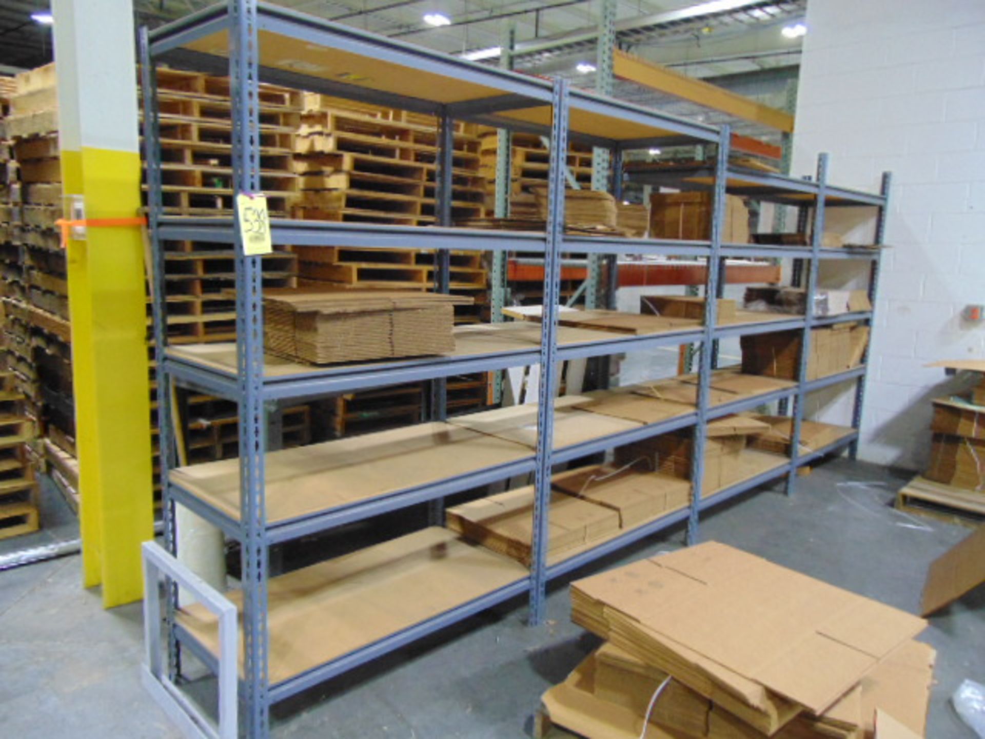 LOT OF ADJUSTABLE STEEL SHELVING SECTIONS (4), 84"ht x 48"W. x 24"dp. (Located at: 401 Stephen