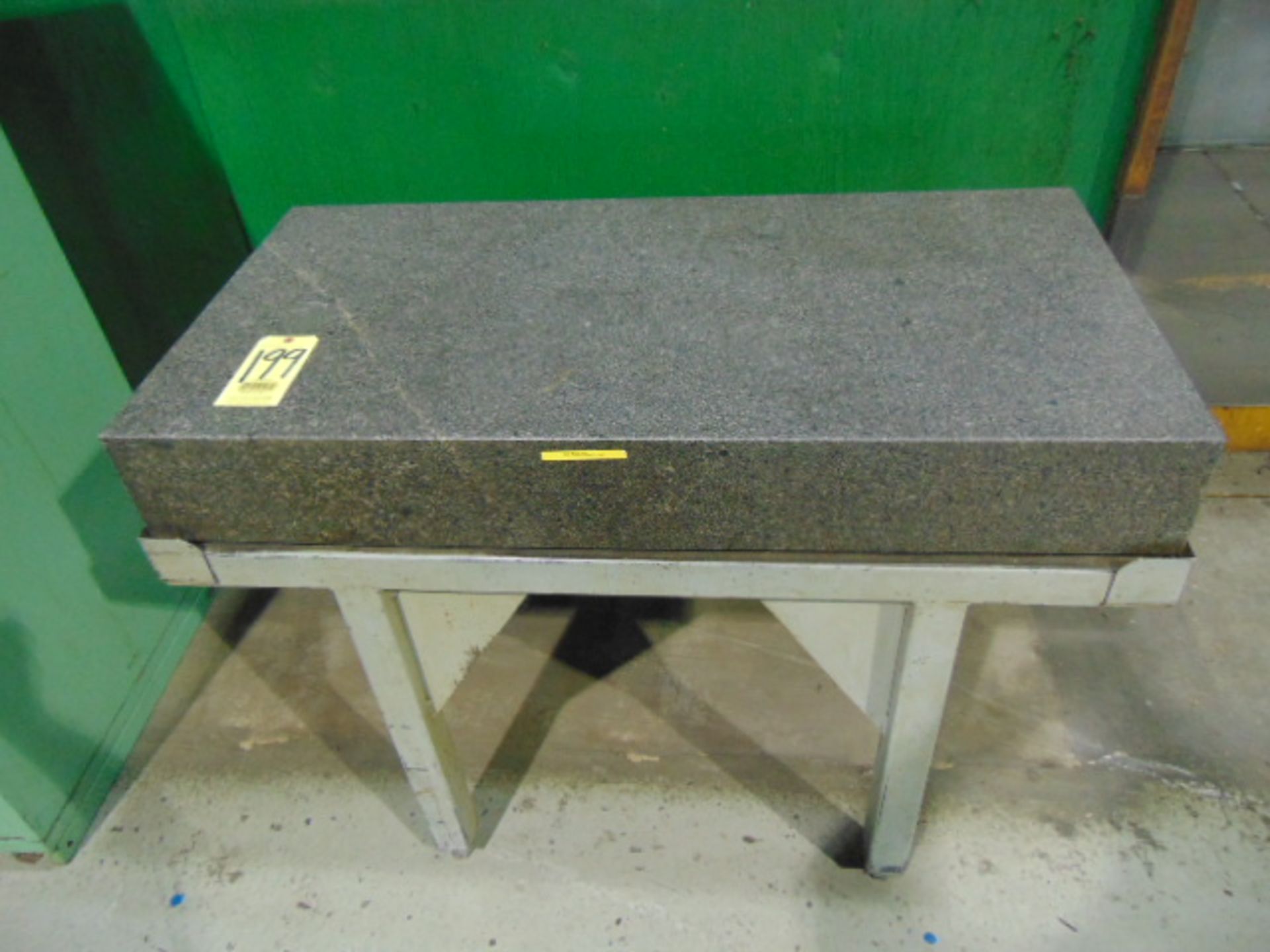 GRANITE SURFACE PLATE, 48” X 24” x 6-1/2", w/ steel stand