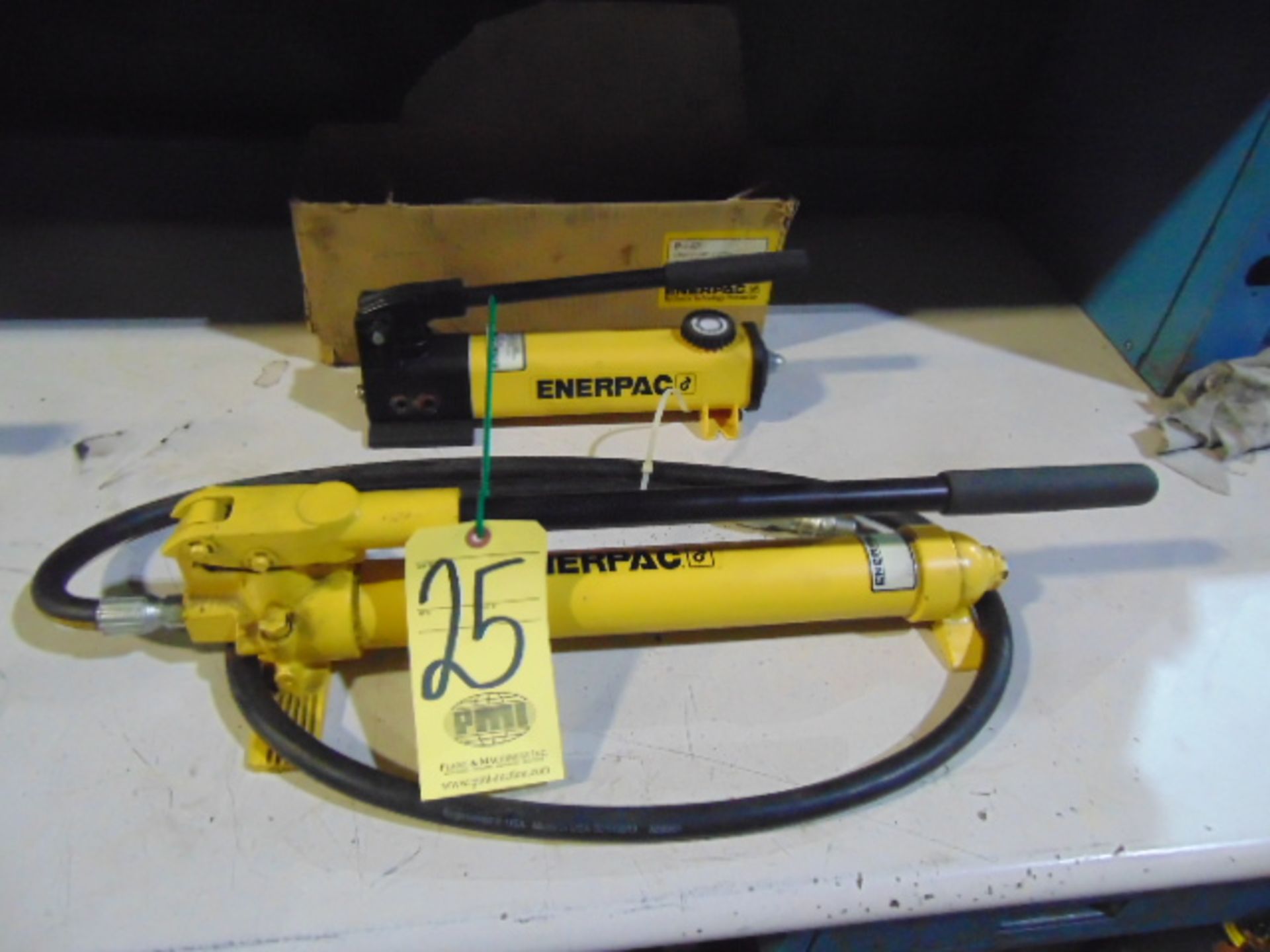 LOT OF HYDRAULIC HAND PUMPS (2), ENERPAC, assorted