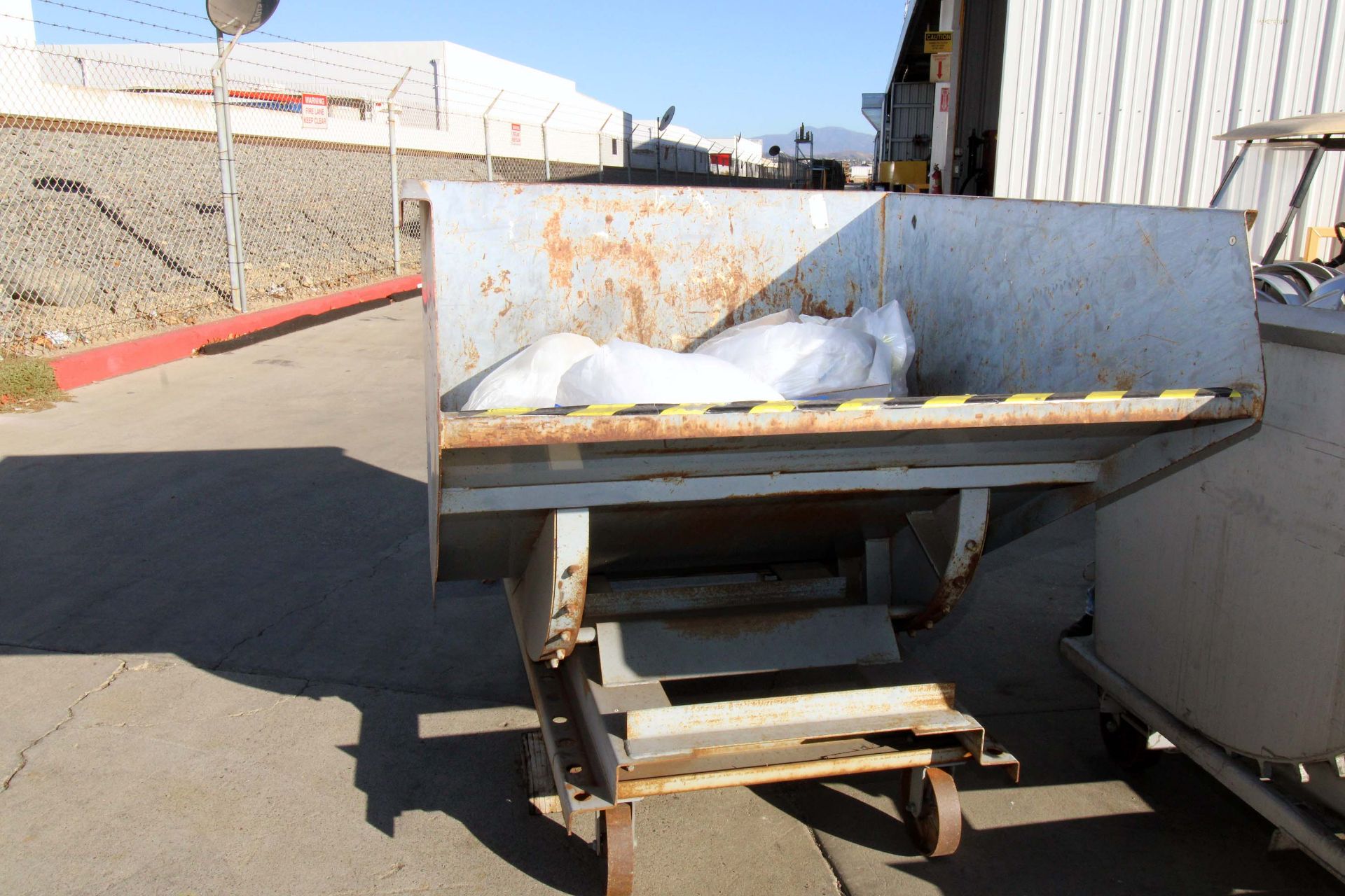 SELF DUMPING MOBILE HOPPER, WRIGHT, 58" x 60" - Image 2 of 2