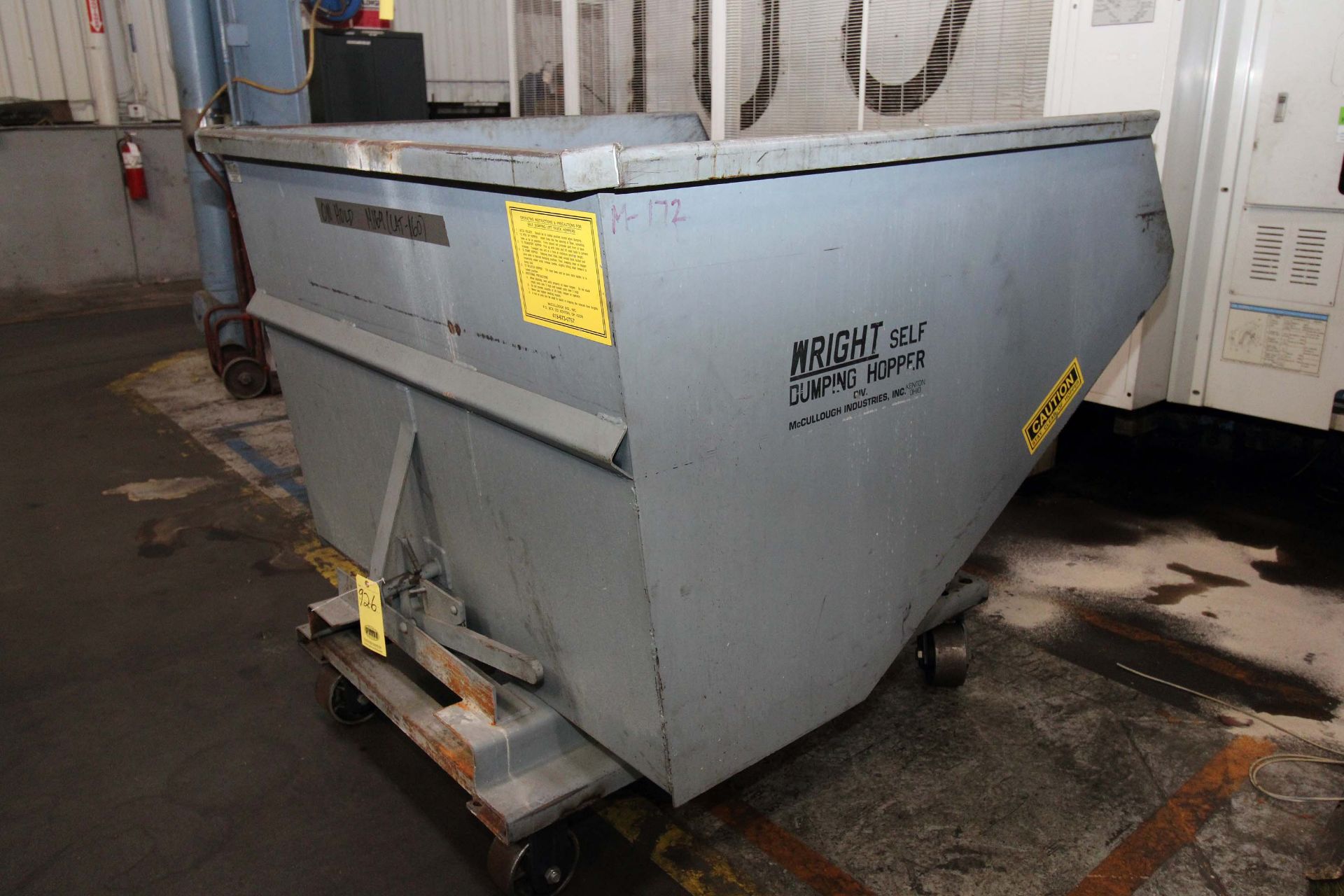 SELF DUMPING MOBILE HOPPER WRIGHT 58" X 60"