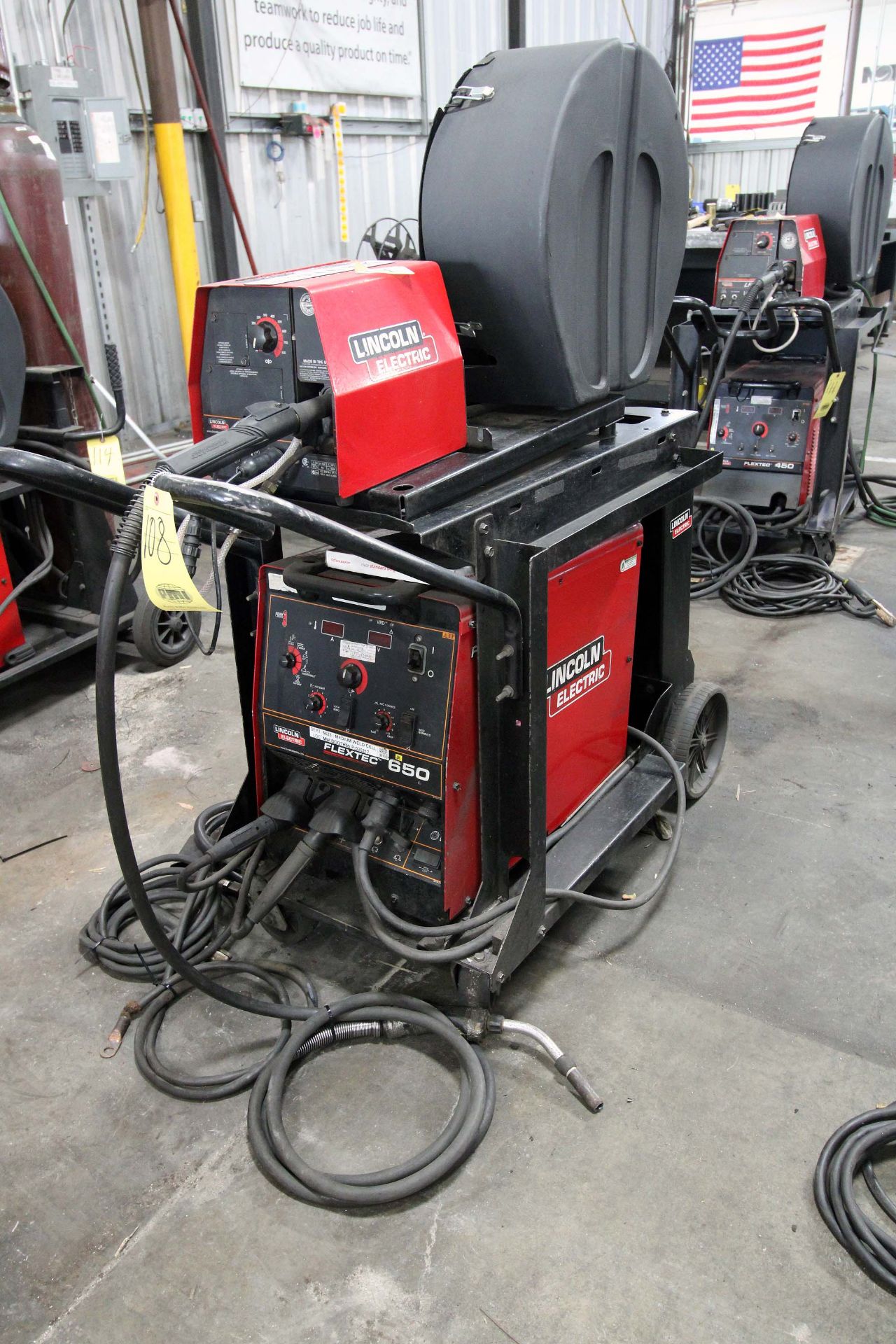 MIG WELDER, LINCOLN FLEXTEC 650, new 2012, LF-72 wire feeder, S/N U1120511805