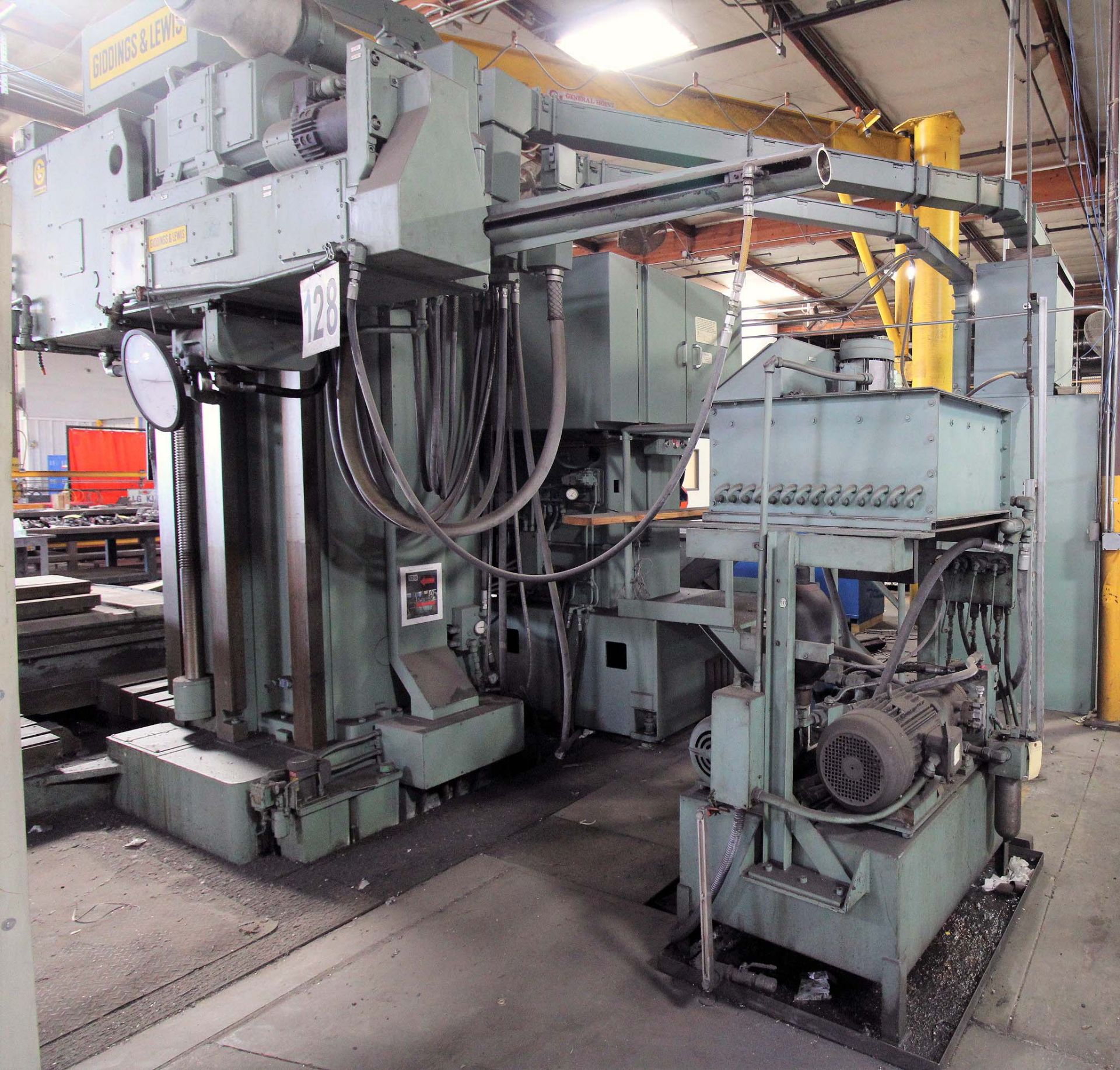 CNC HORIZONTAL BORING MILL, GIDDINGS & LEWIS 6”, Giddings & Lewis 800 CNC control, 36” x 48” - Image 7 of 9