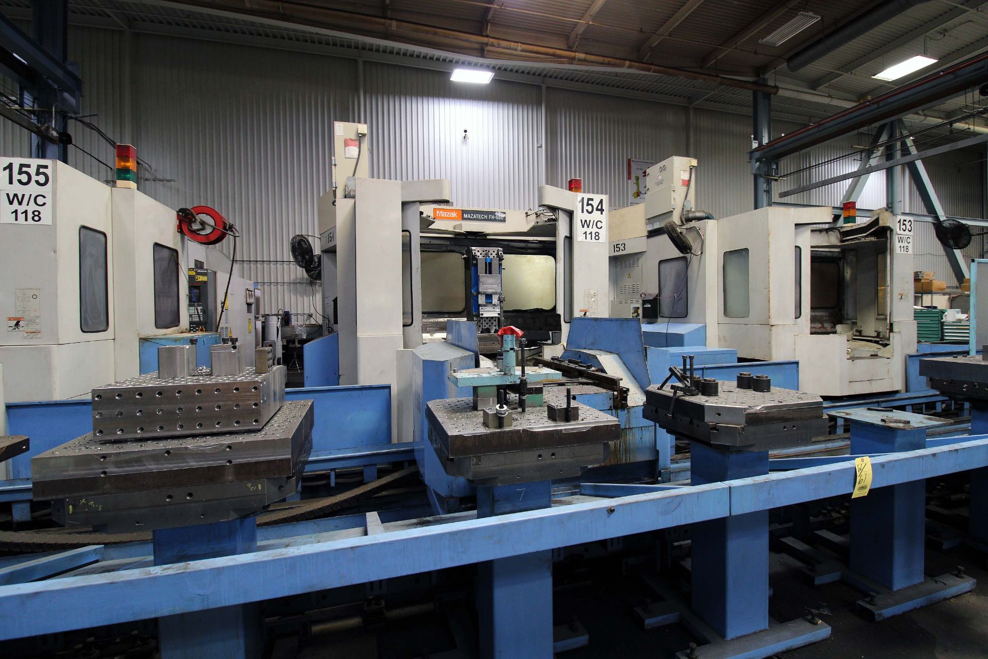 LINEAR PALLET HORIZONTAL MACHINING CELL, MAZAK PALLETECH CONSISTING OF: (3) MAZAK MAZATEK MDL. FH680 - Image 3 of 26