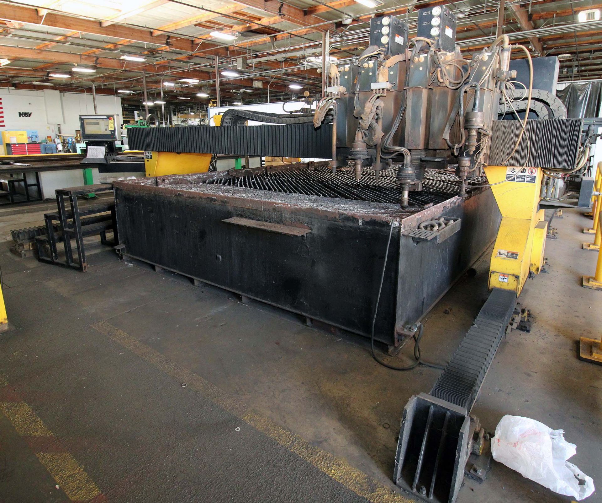 COMBINATION PLASMA, OXY.FUEL & WATERJET CUTTING MACHINE, ESAB AVENGER MDL. 1LRWJVISPC, new 2003, 14’ - Image 2 of 37