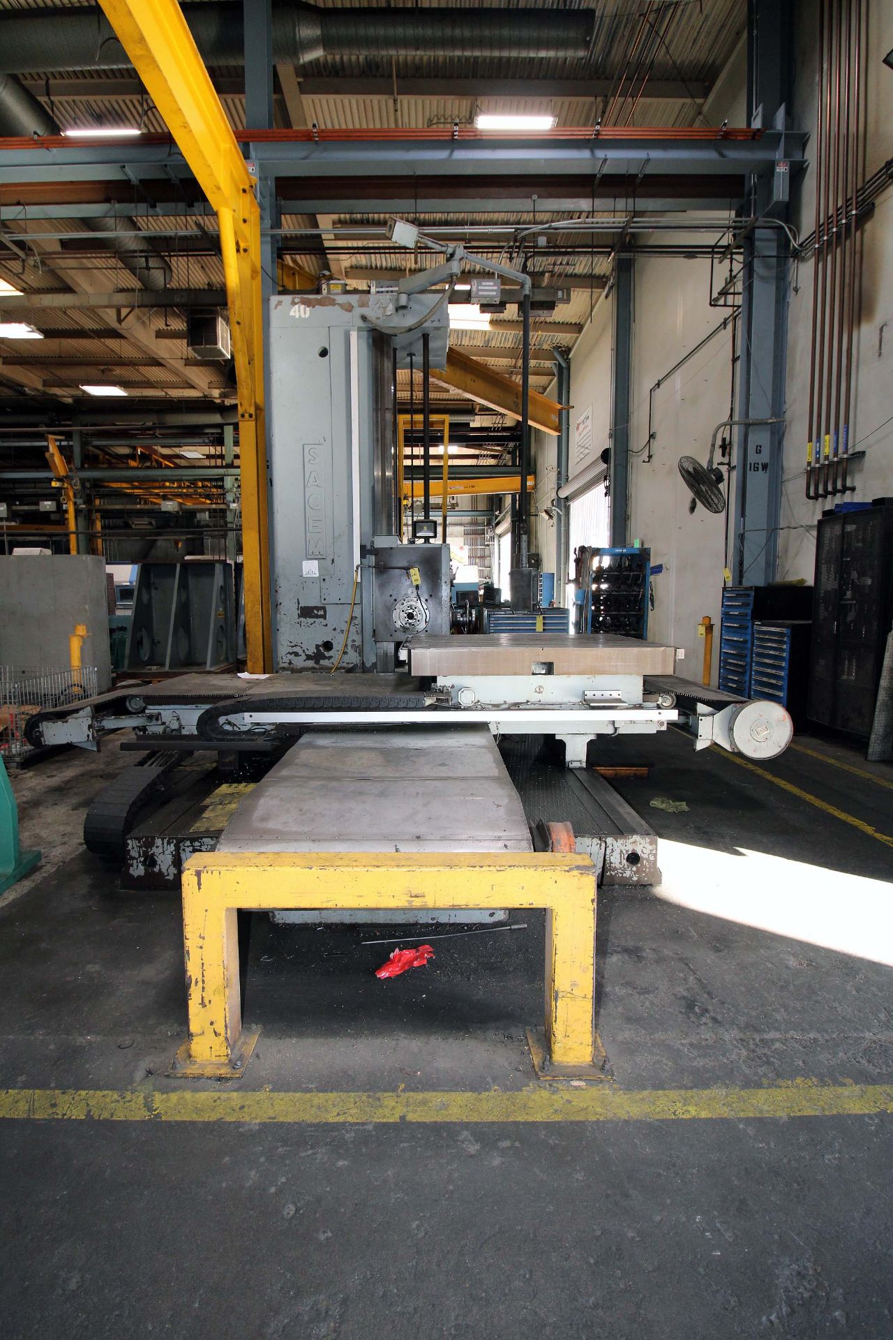 TABLE TYPE HORIZONTAL BORING MILL, SACEM HERCULES MDL. MST130, new 1980, 55” x 63-3/4” built-in