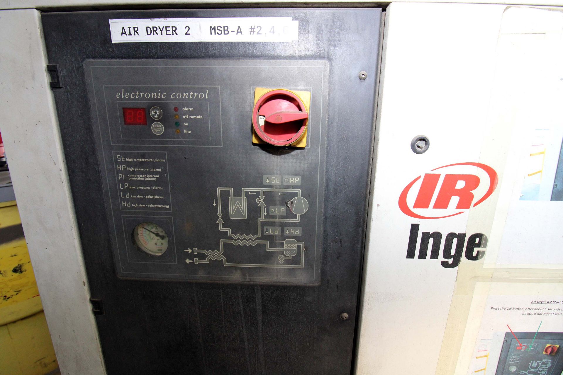 REFRIGERATED AIR DRYER, INGERSOLL RAND MDL. TS700, S/N 2075760002 - Image 2 of 4