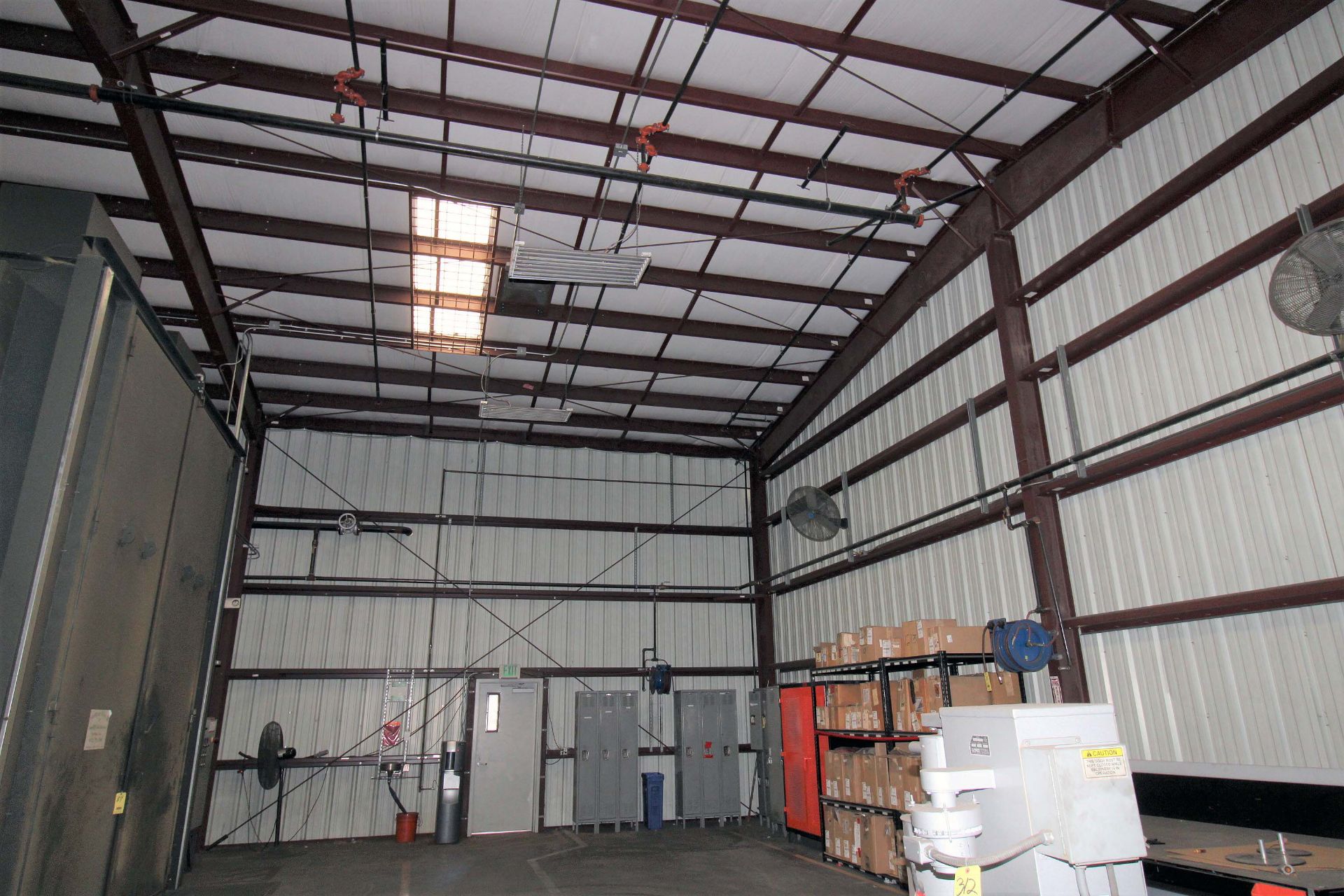 FREE STANDING METAL BUILDING, 48’W. X 78’L. X 20’ EAVE HT. INTERIOR DIMS., building constructed - Image 5 of 9