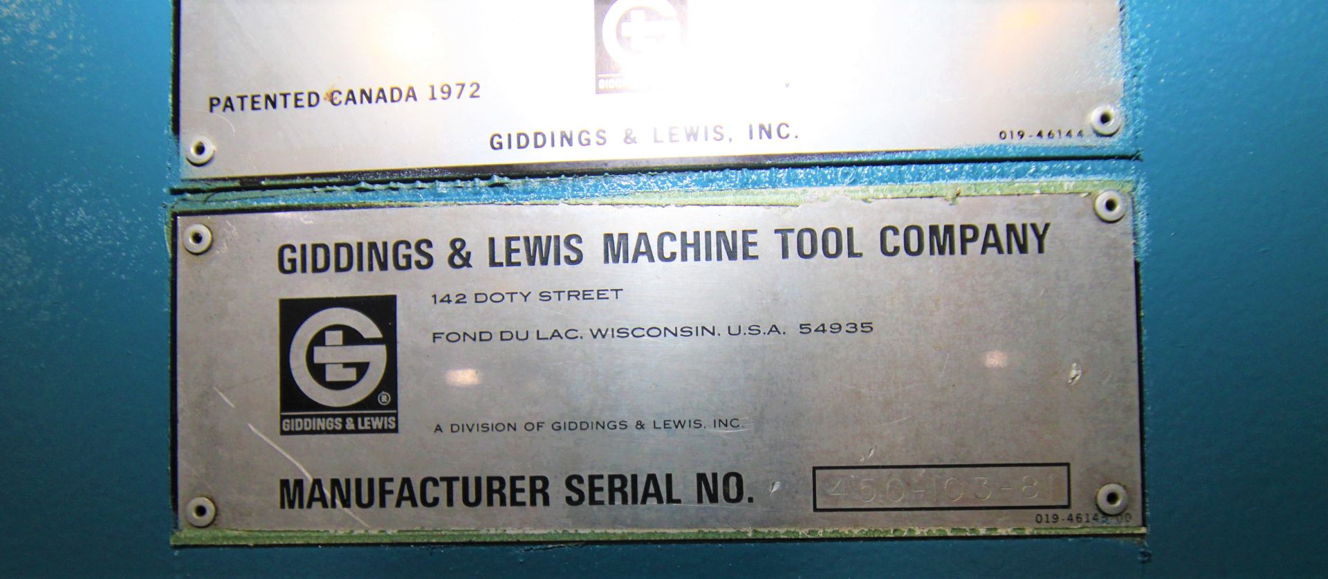 CNC HORIZONTAL BORING MILL, GIDDINGS & LEWIS 6” MDL. G60, MSTECH800U CNC control retrofit, GSK servo - Image 9 of 12