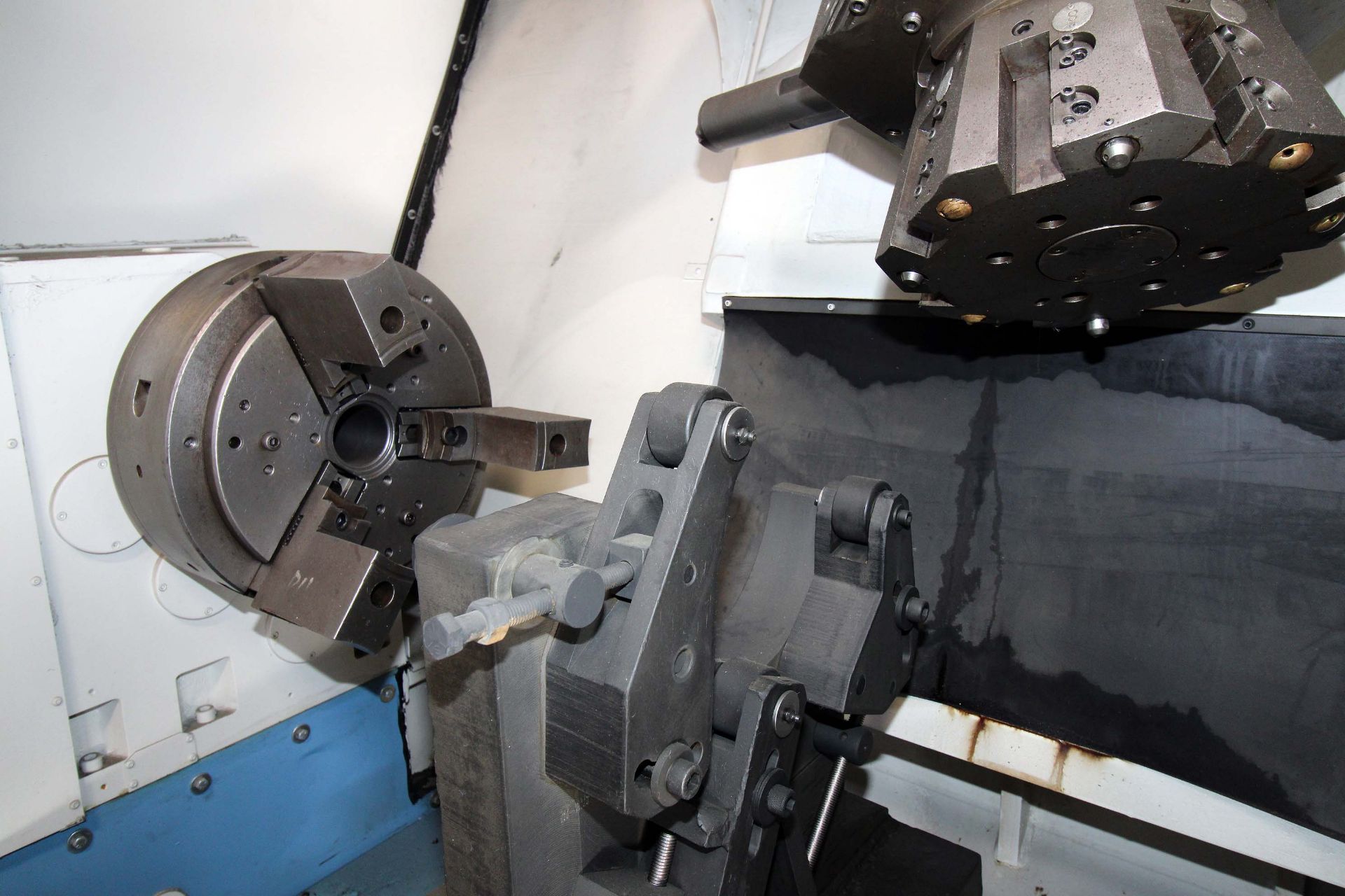 CNC LATHE, GIDDINGS & LEWIS MDL. 15U NUMERILATHE, retrofitted w/MSTEK 800U CNC control, 18” dia. 3- - Image 6 of 16