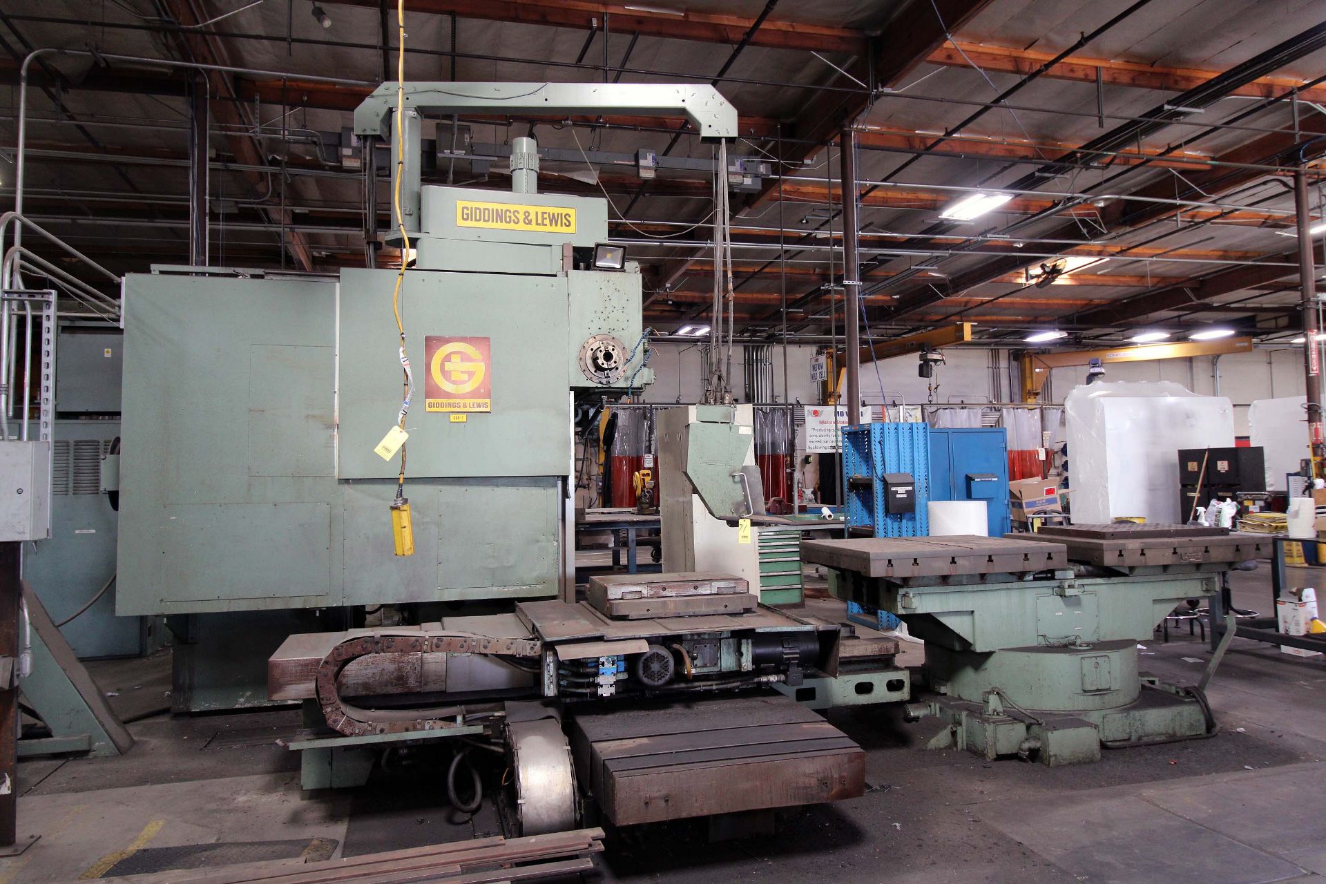 CNC HORIZONTAL BORING MILL, GIDDINGS & LEWIS 6”, Giddings & Lewis 800 CNC control, 36” x 48”