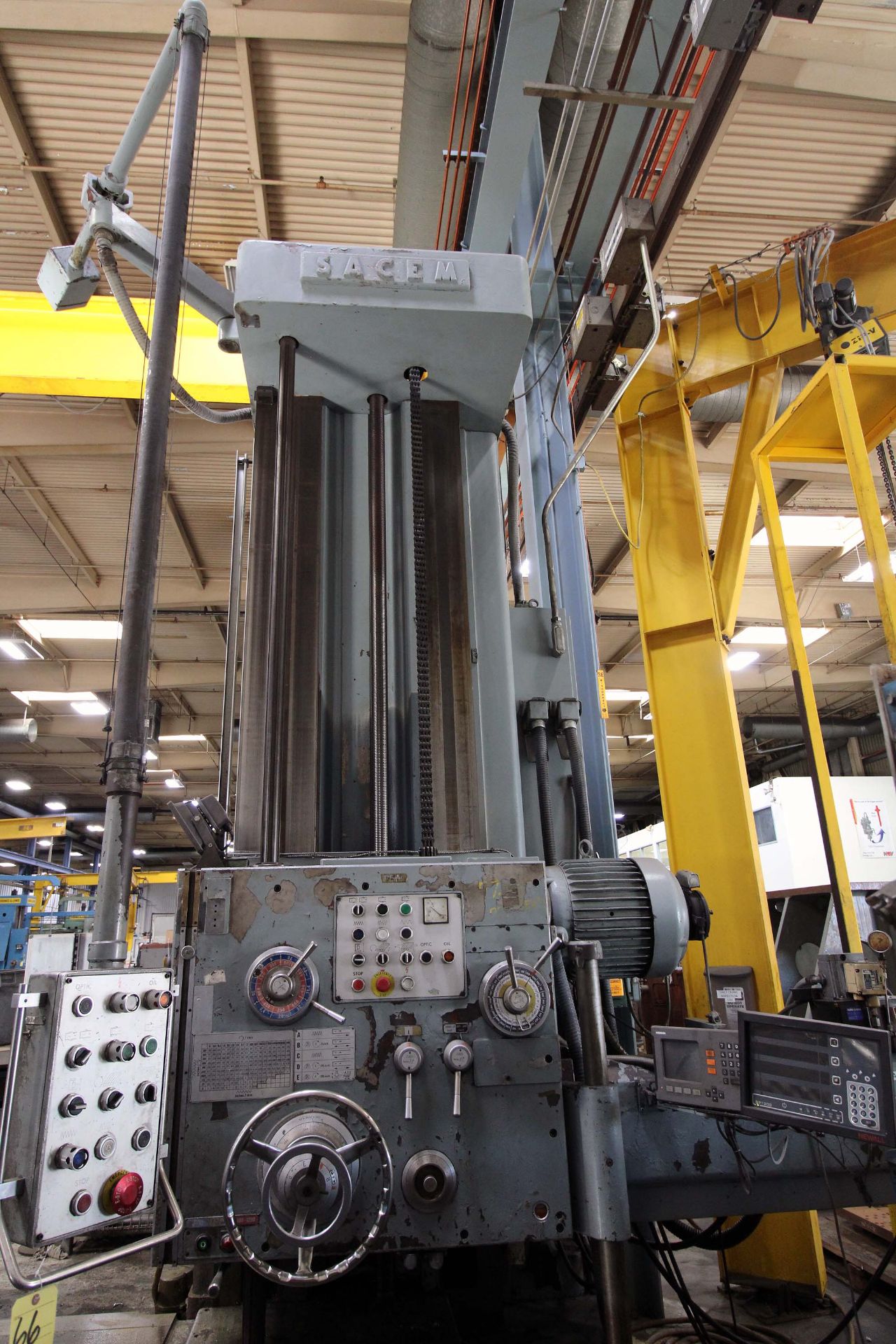 TABLE TYPE HORIZONTAL BORING MILL, SACEM HERCULES MDL. MST130, new 1980, 55” x 63-3/4” built-in - Image 5 of 10