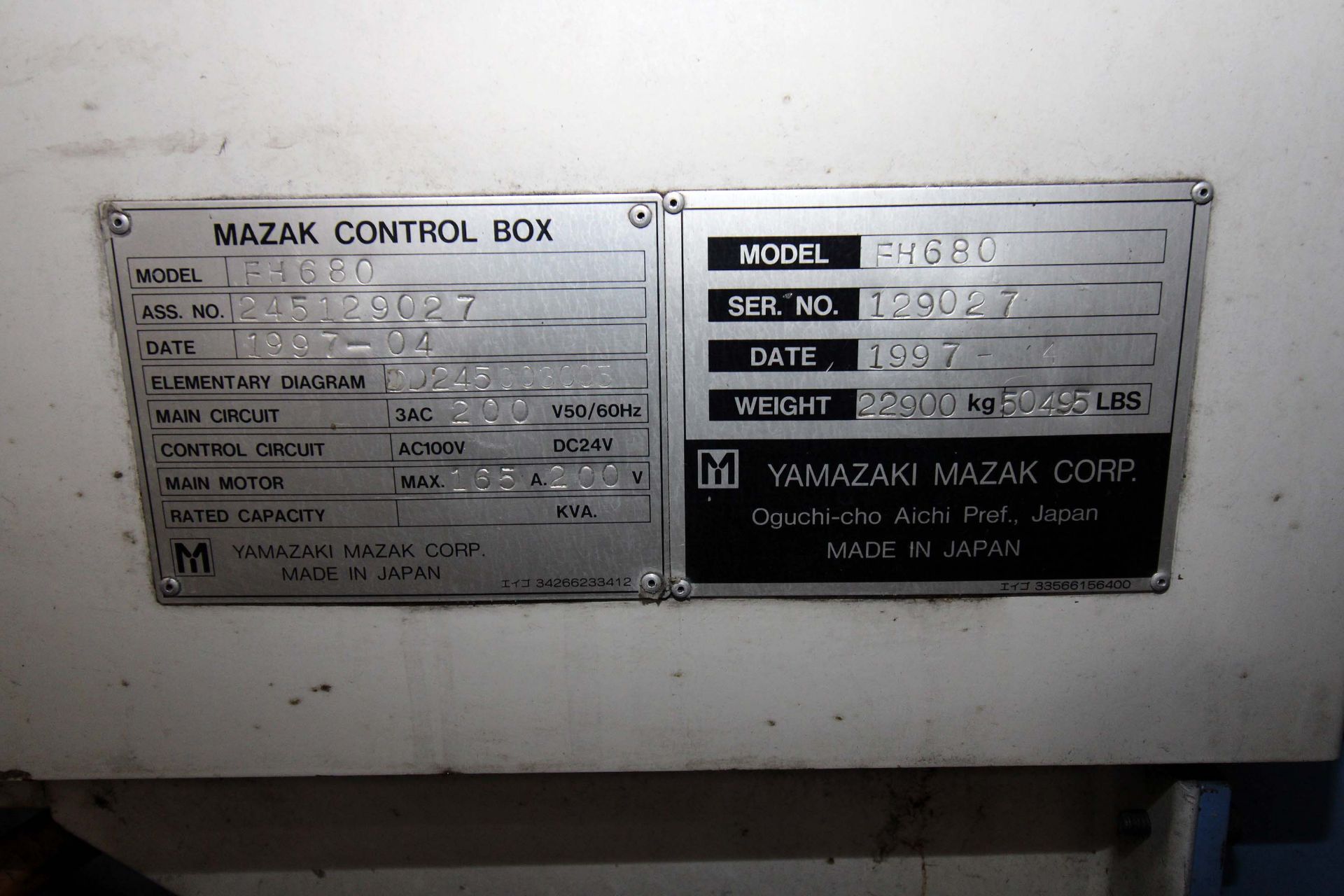 LINEAR PALLET HORIZONTAL MACHINING CELL, MAZAK PALLETECH CONSISTING OF: (3) MAZAK MAZATEK MDL. FH680 - Image 26 of 26