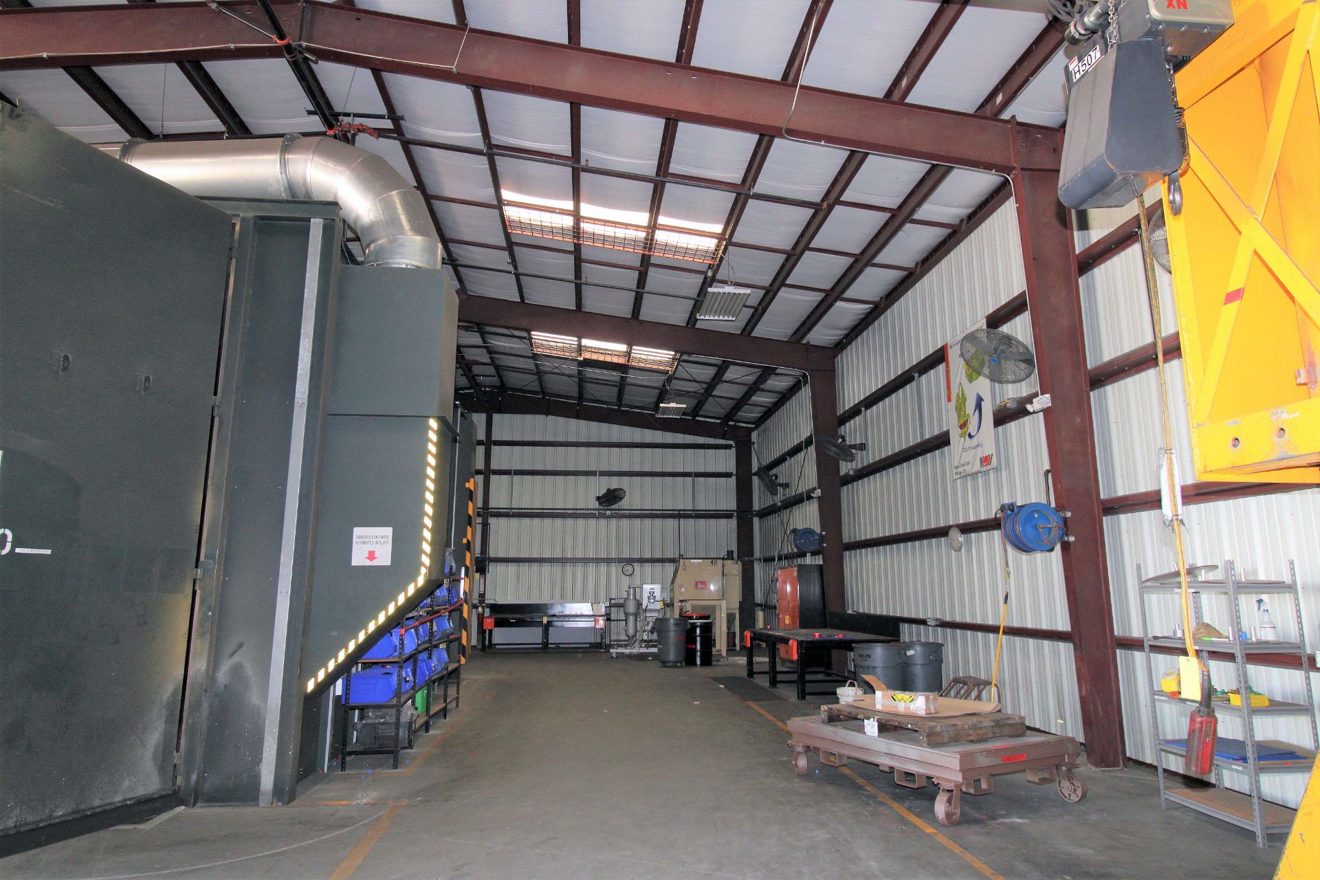 FREE STANDING METAL BUILDING, 48’W. X 78’L. X 20’ EAVE HT. INTERIOR DIMS., building constructed - Image 6 of 9