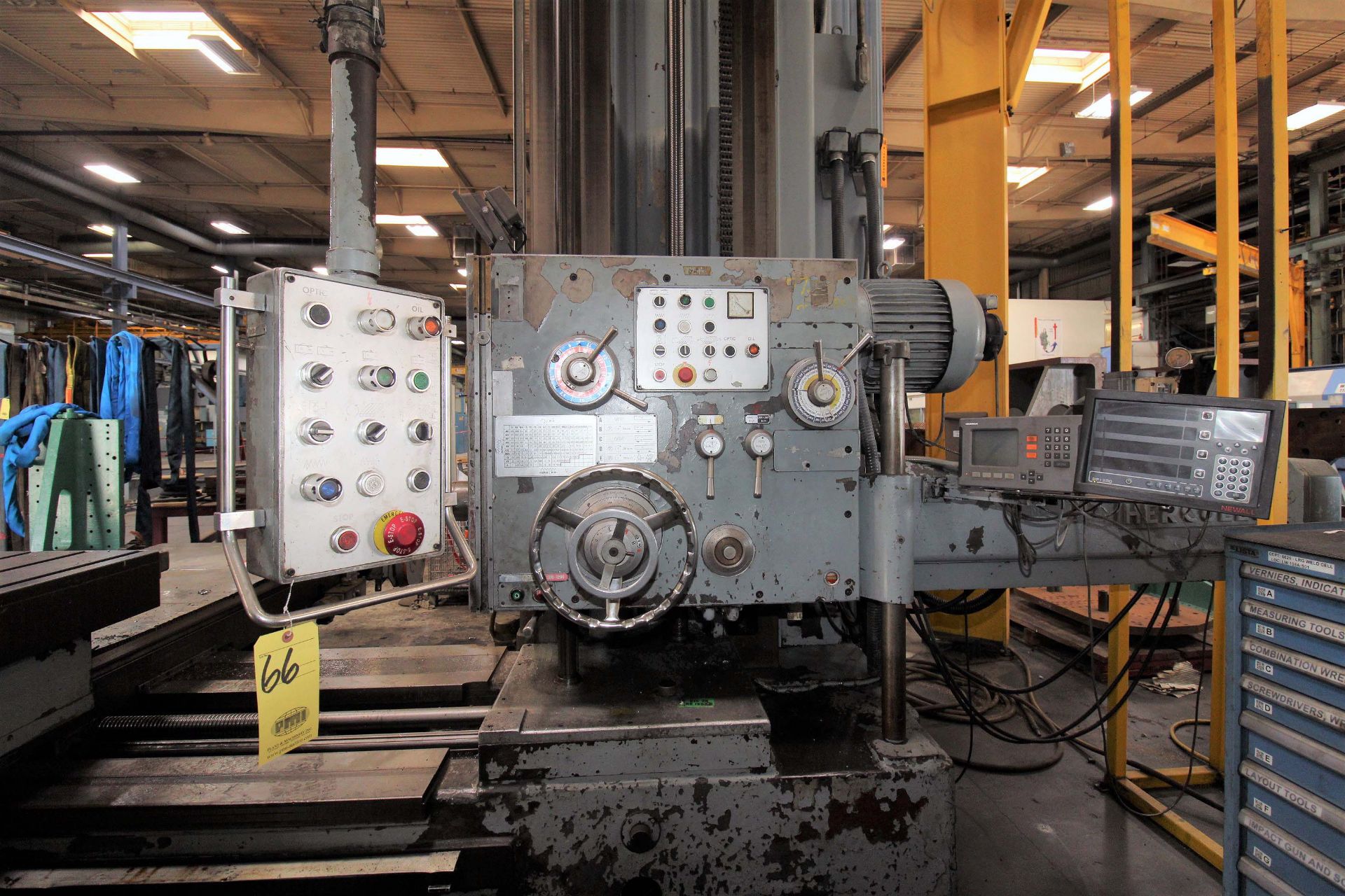 TABLE TYPE HORIZONTAL BORING MILL, SACEM HERCULES MDL. MST130, new 1980, 55” x 63-3/4” built-in - Image 4 of 10