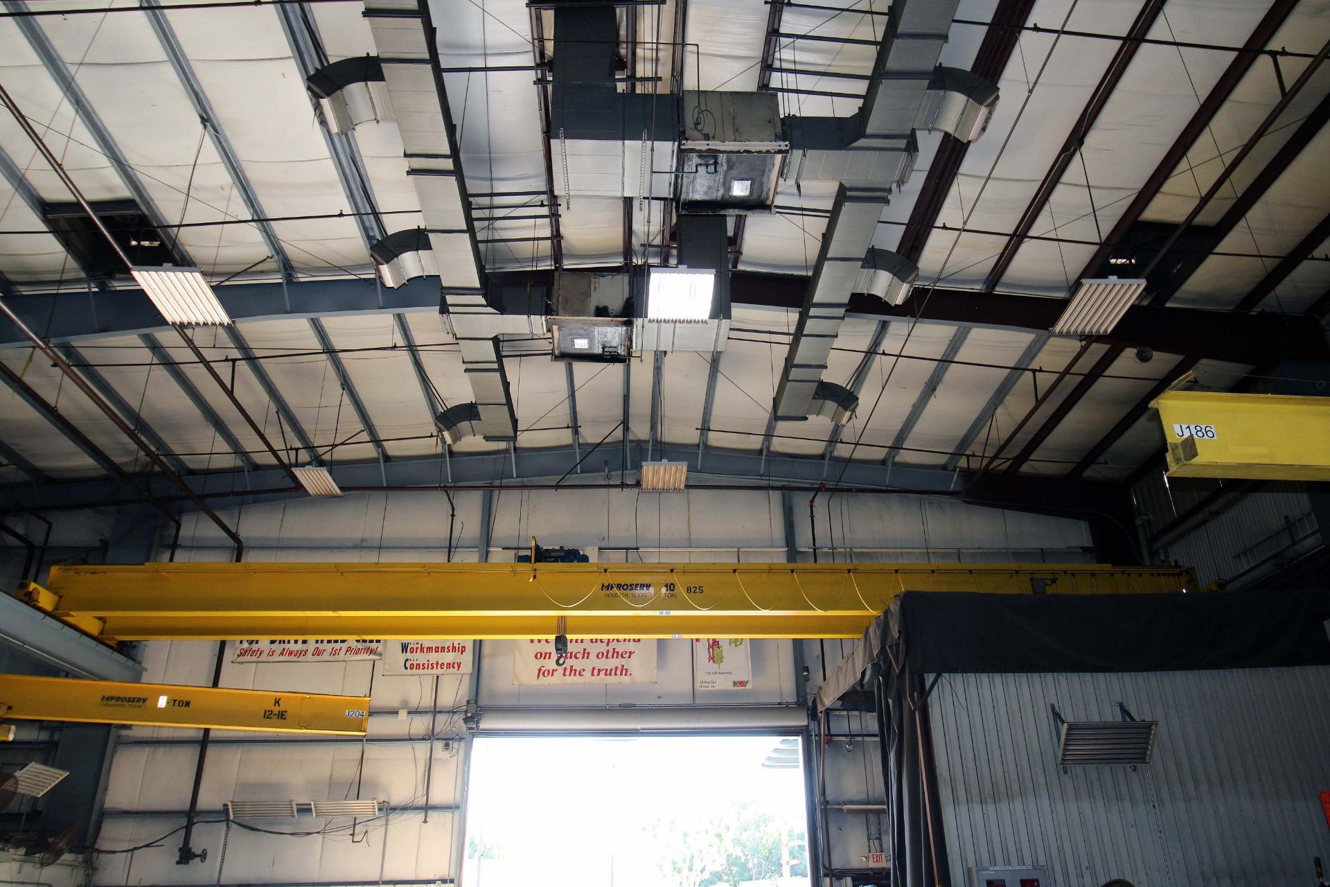 OVERHEAD BRIDGE CRANE, PROSERV 10 T. X APPROX. 70’ SPAN, top running, dbl. girder, I-beam - Image 5 of 5