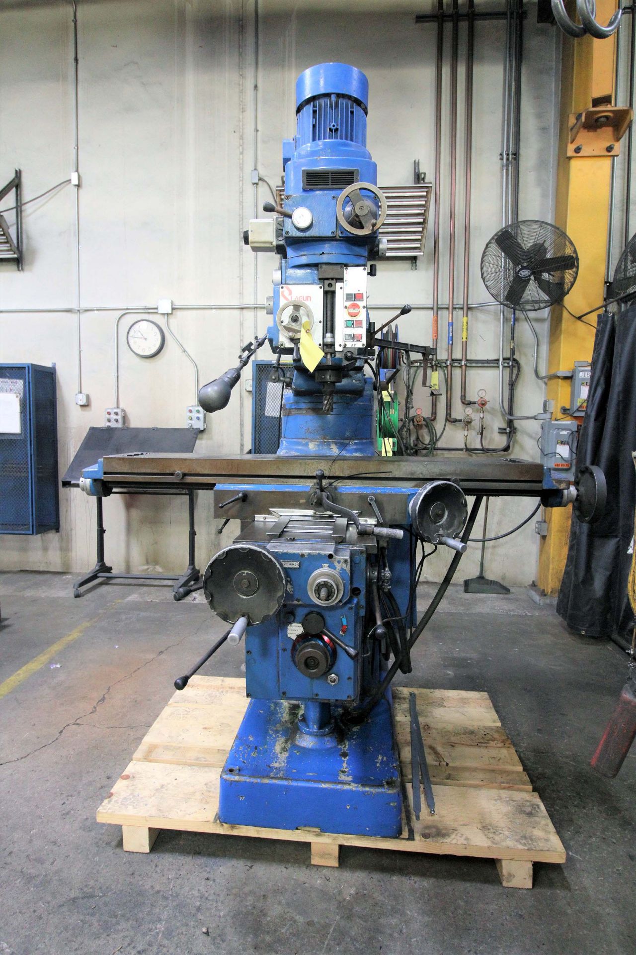 VERTICAL TURRET MILL, LAGUN MDL. FTV-510 POWER KNEE, 11” x 58” table, variable spd. head, pwr. - Image 9 of 9