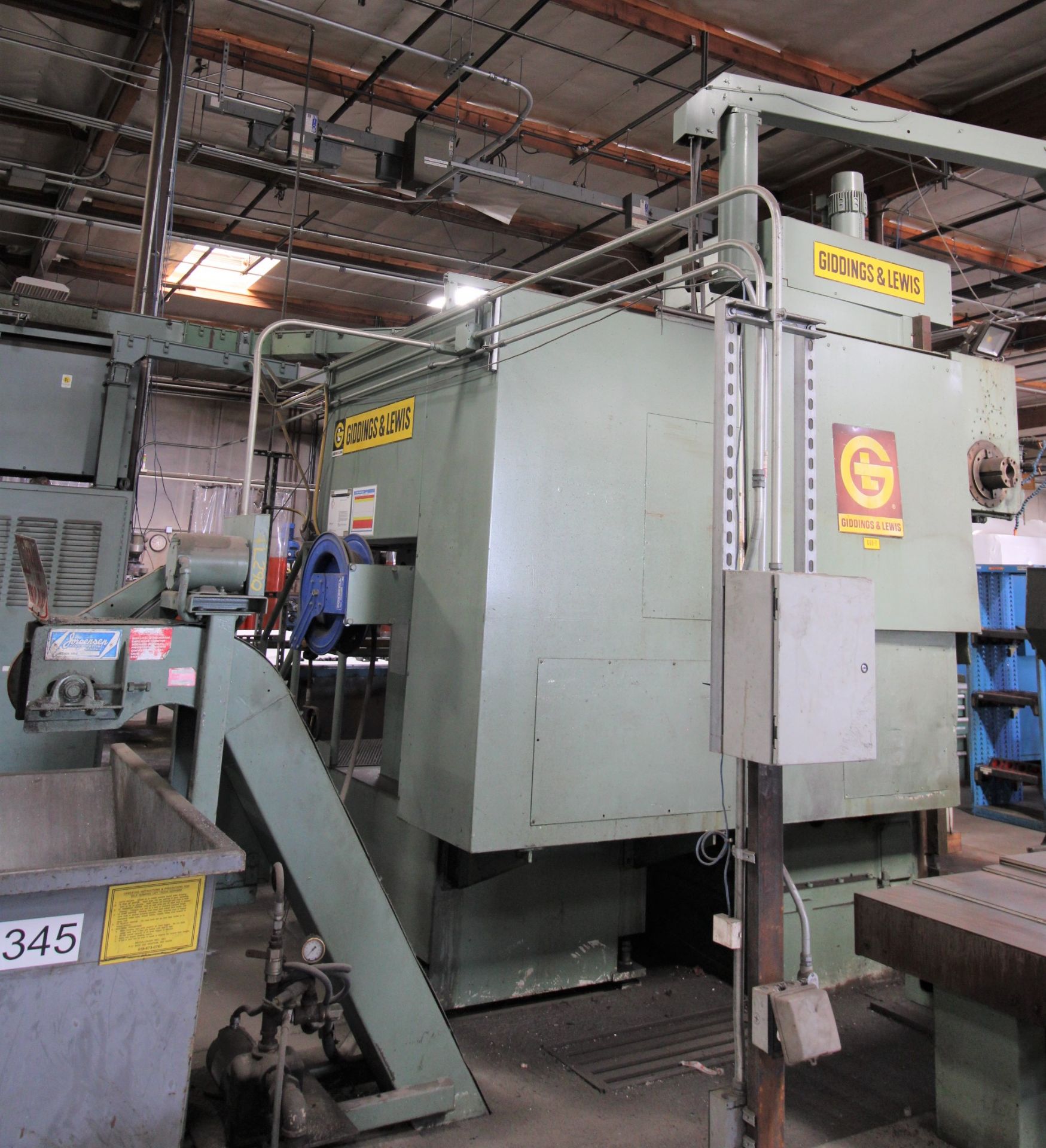 CNC HORIZONTAL BORING MILL, GIDDINGS & LEWIS 6”, Giddings & Lewis 800 CNC control, 36” x 48” - Image 2 of 9