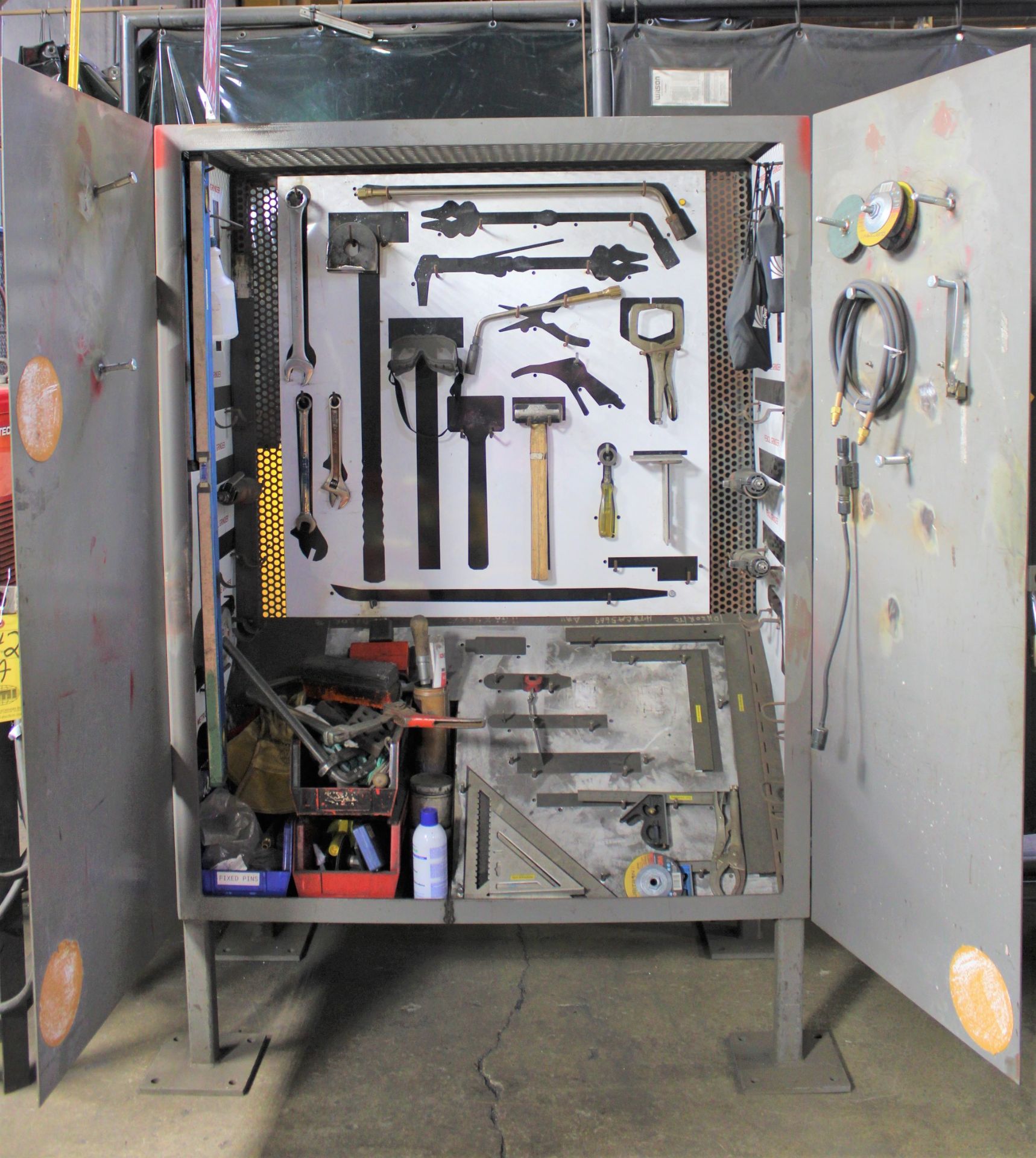 STEEL CABINET, 24" x 48" x 72", w/ contents - Image 2 of 4