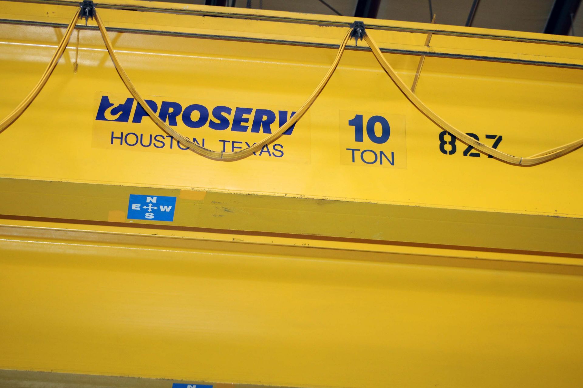 OVERHEAD BRIDGE CRANE, PROSERV 10 T. X APPROX. 70’ SPAN, top running, dbl. girder, I-beam - Image 3 of 3