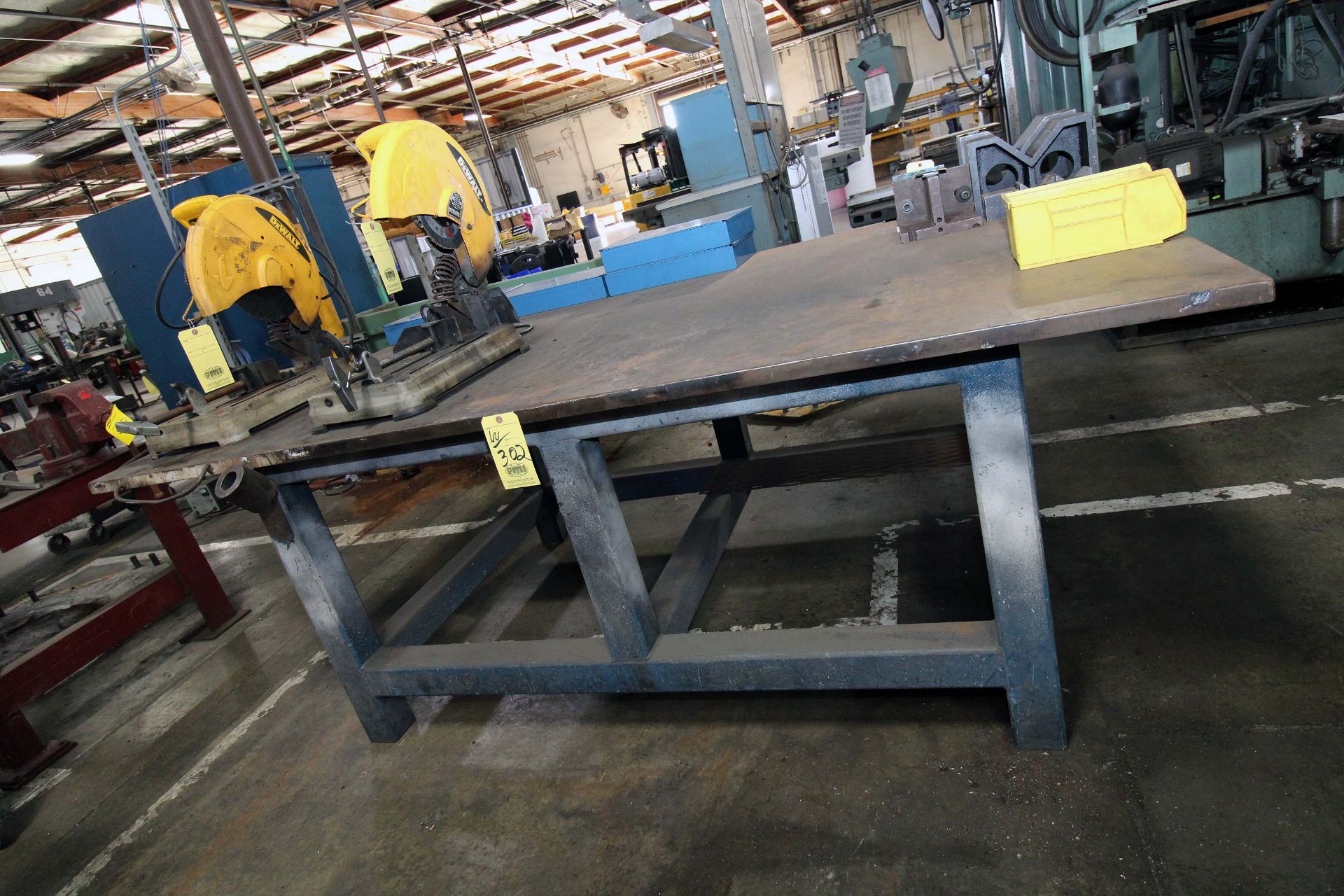 LOT OF STEEL TABLES (2): (1) 48" x 96" x 37", (1) 60" x 96" x 37" - Image 2 of 2