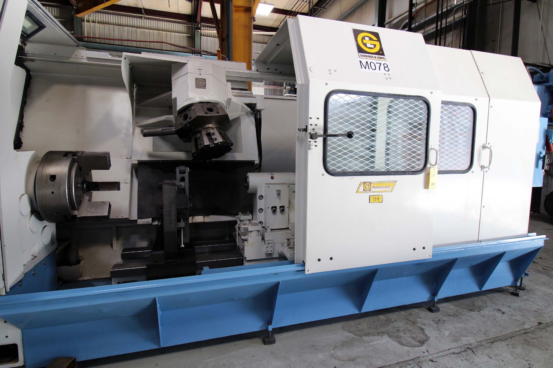 CNC LATHE, GIDDINGS & LEWIS MDL. 15U NUMERILATHE, retrofitted w/MSTEK 800U CNC control, 18” dia. 3- - Image 2 of 16