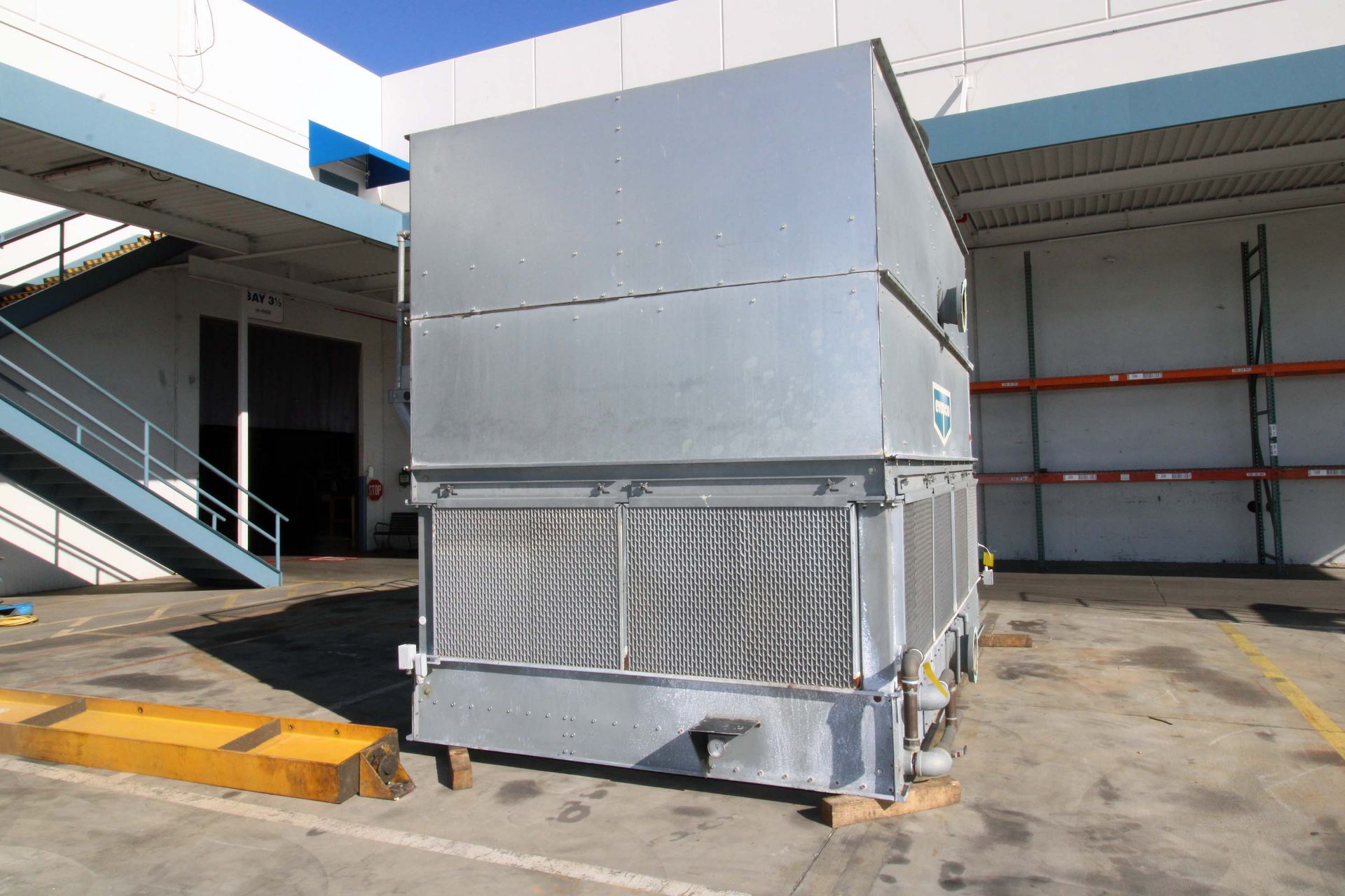 COOLING TOWER, EVAPCO MDL. AT19-314, hot dip galvanized steel, skid mtd., currently dismounted & - Image 4 of 5